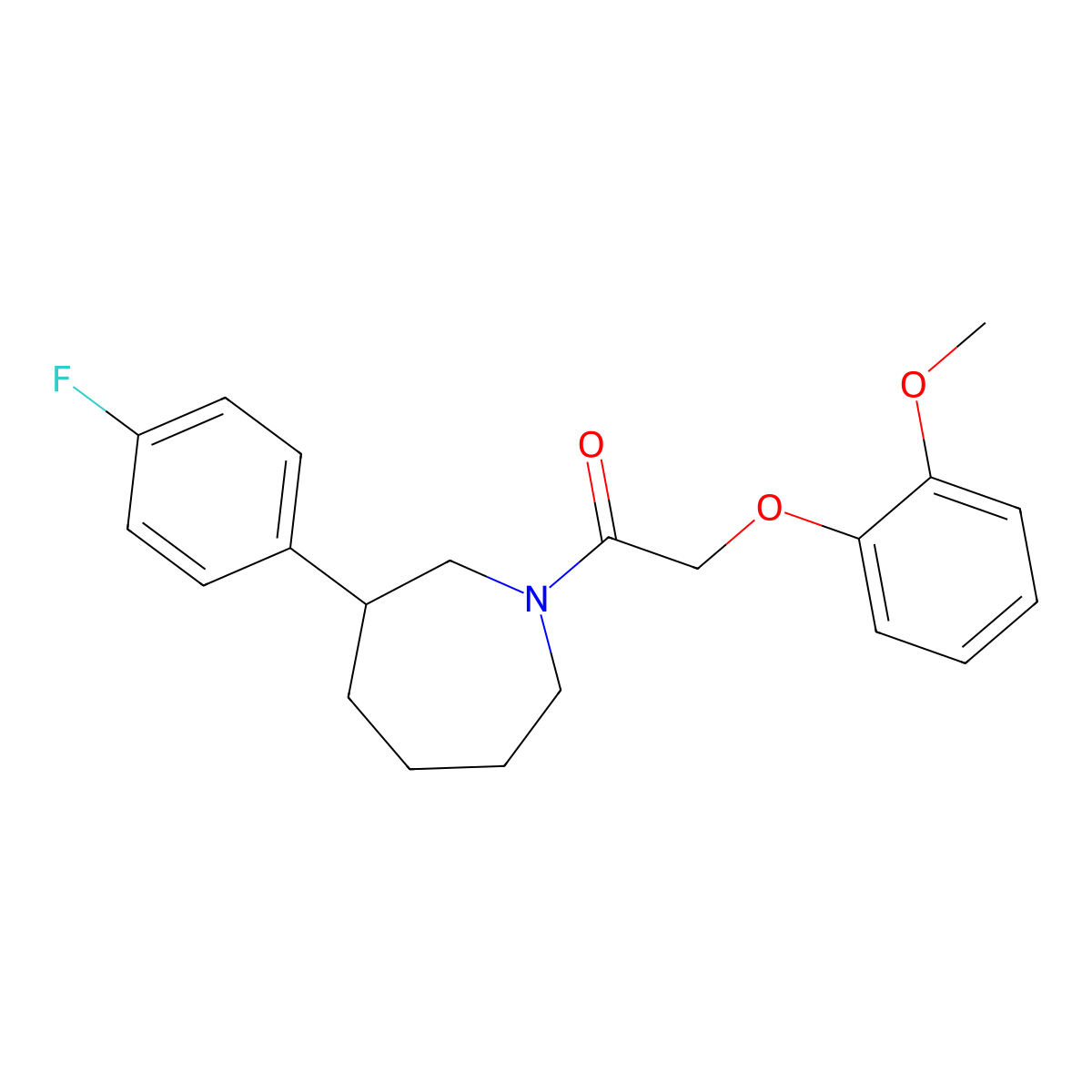 1-(3-(4-Fluorophenyl)azepan-1-yl)-2-(2-methoxyphenoxy)ethanone molecular structure, CAS 1797960-52-1