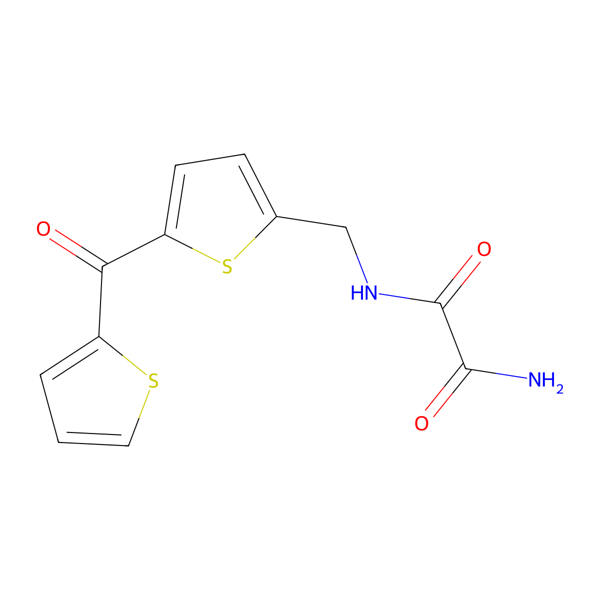 N1-((5-(thiophene-2-carbonyl)thiophen-2-yl)methyl)oxalamide molecular structure, CAS 1797961-66-0