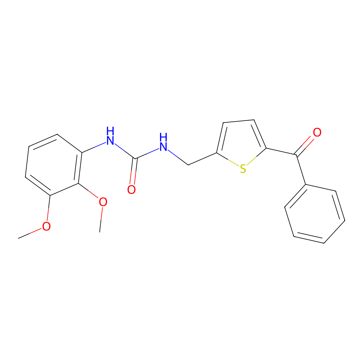 1-((5-Benzoylthiophen-2-yl)methyl)-3-(2,3-dimethoxyphenyl)urea molecular structure, CAS 1797963-33-7