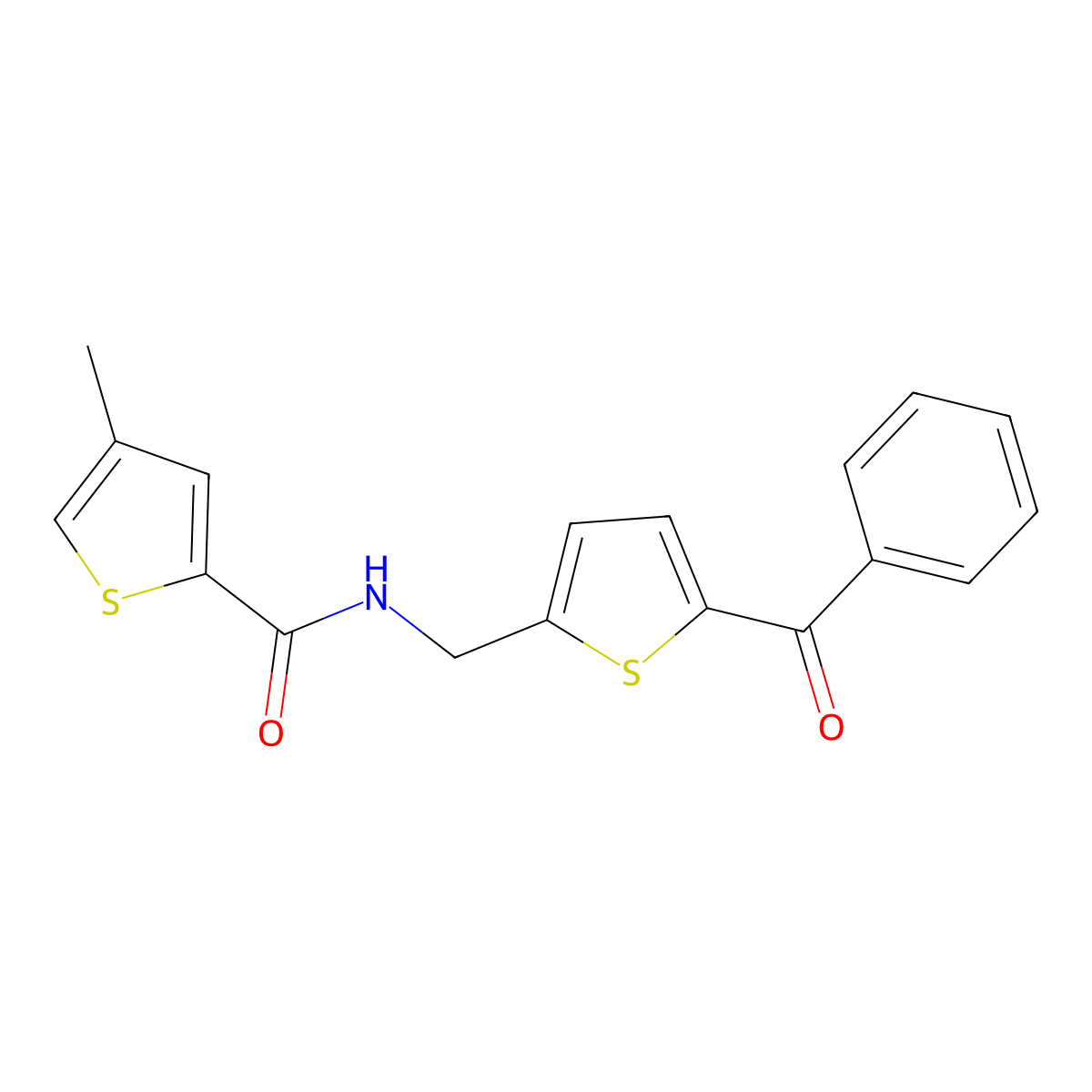 N-[(5-benzoylthiophen-2-yl)methyl]-4-methylthiophene-2-carboxamide molecular structure, CAS 1797965-07-1