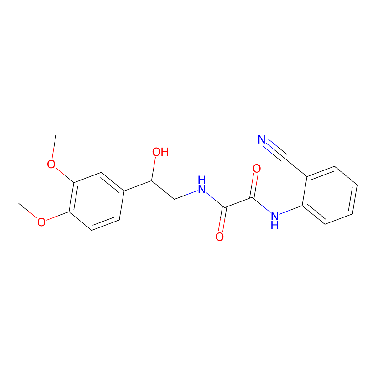 N1-(2-cyanophenyl)-N2-(2-(3,4-dimethoxyphenyl)-2-hydroxyethyl)oxalamide molecular structure, CAS 1797965-47-9