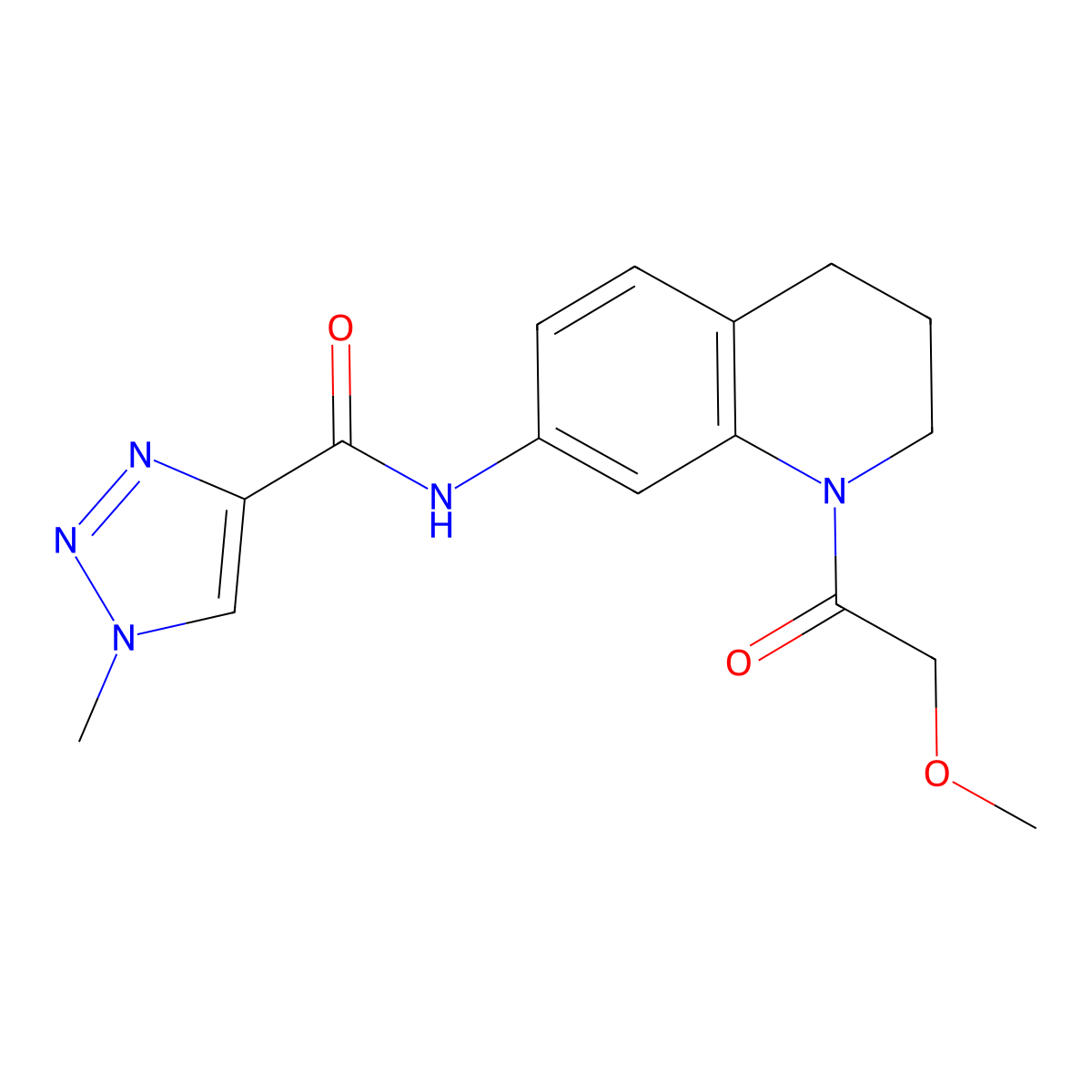 N-[1-(2-methoxyacetyl)-1,2,3,4-tetrahydroquinolin-7-yl]-1-methyl-1H-1,2,3-triazole-4-carboxamide molecular structure, CAS 1797970-65-0