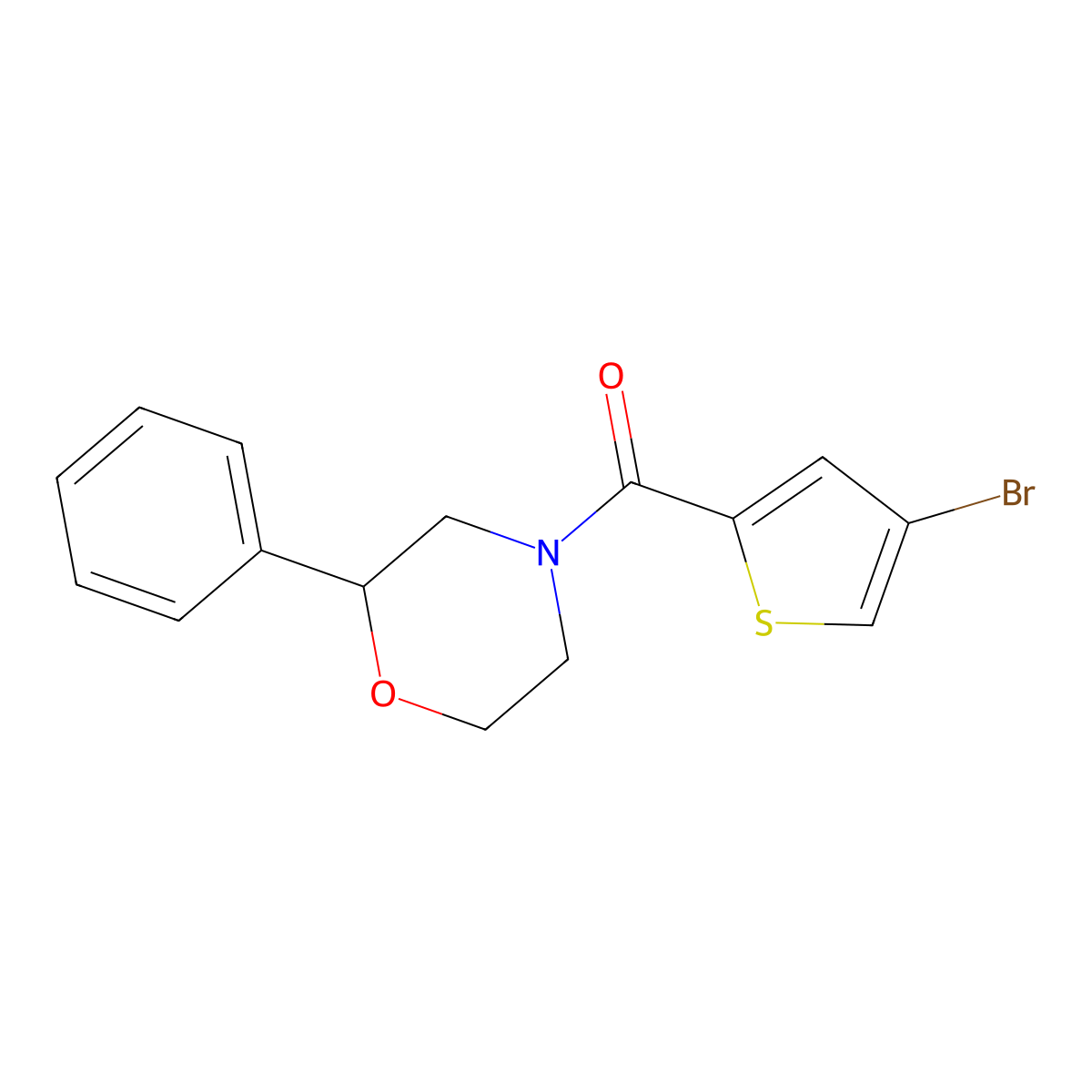 (4-Bromothiophen-2-yl)(2-phenylmorpholino)methanone molecular structure, CAS 1797970-77-4
