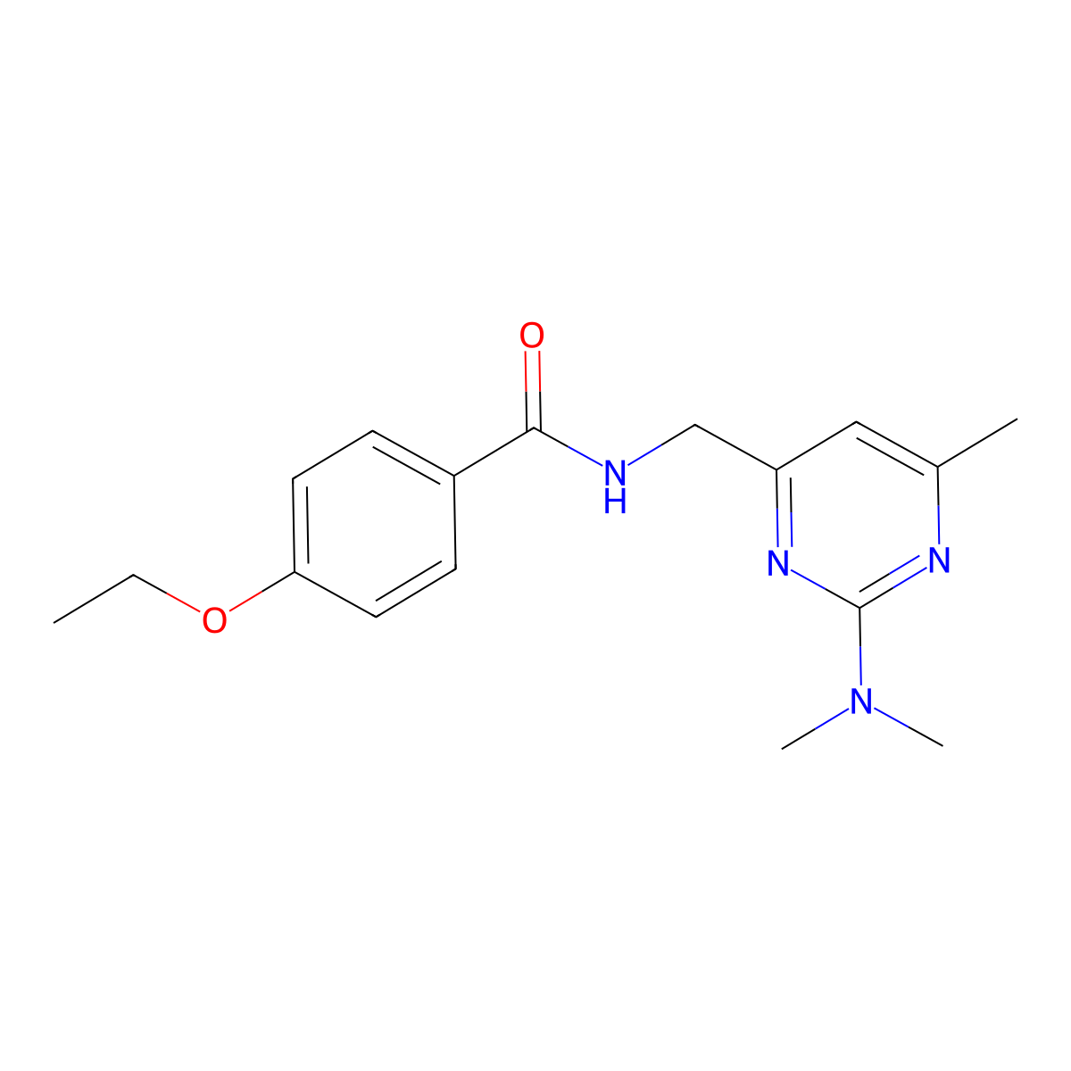 N-{[2-(dimethylamino)-6-methylpyrimidin-4-yl]methyl}-4-ethoxybenzamide molecular structure, CAS 1797973-52-4