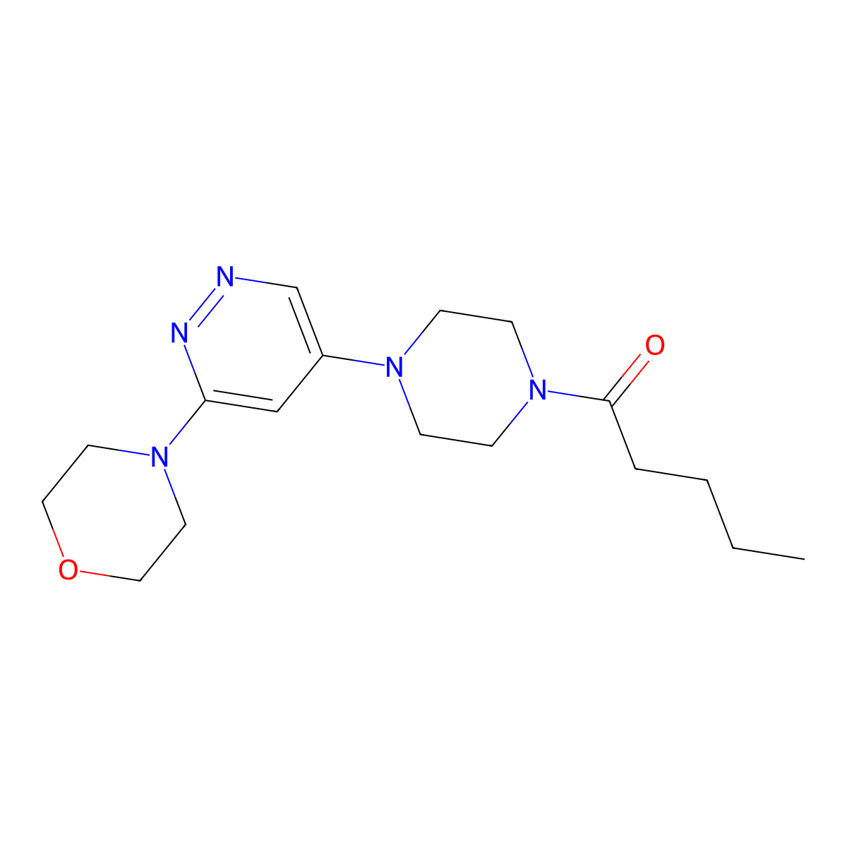 1-(4-(6-Morpholinopyridazin-4-yl)piperazin-1-yl)pentan-1-one molecular structure, CAS 1797974-40-3