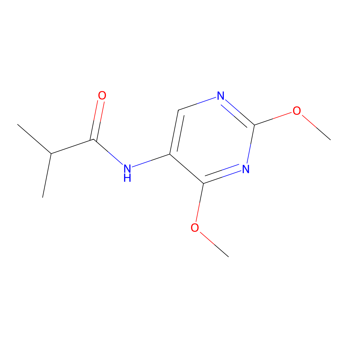 N-(2,4-dimethoxypyrimidin-5-yl)isobutyramide molecular structure, CAS 1797974-54-9