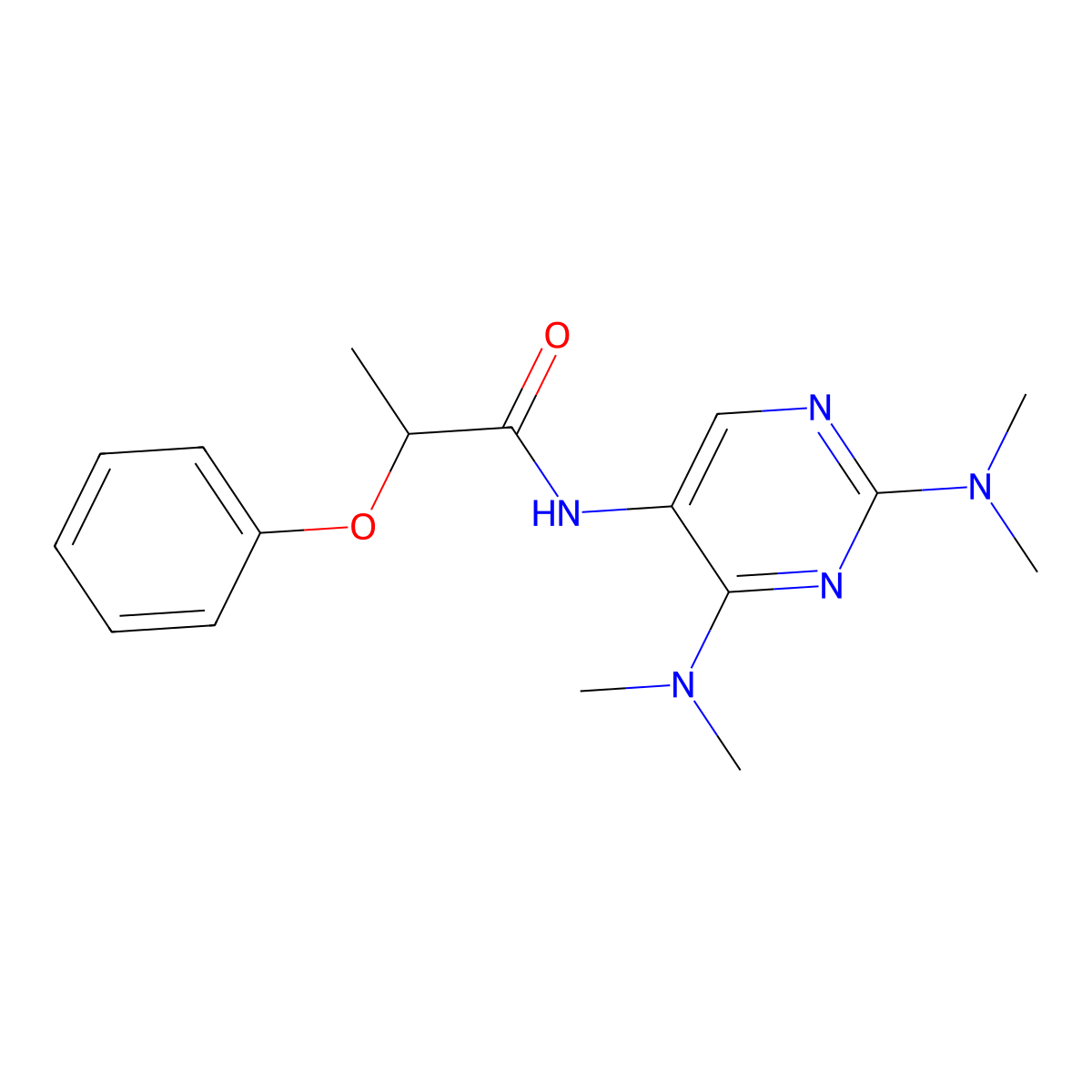 N-[2,4-Bis(dimethylamino)pyrimidin-5-YL]-2-phenoxypropanamide molecular structure, CAS 1797975-05-3