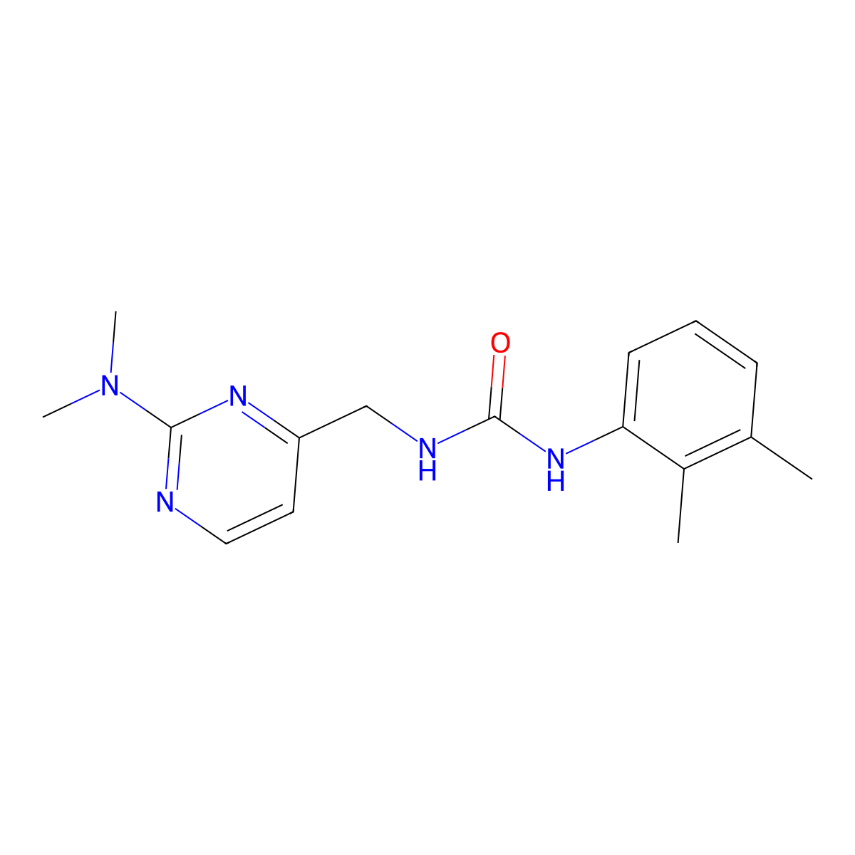 1-((2-(Dimethylamino)pyrimidin-4-yl)methyl)-3-(2,3-dimethylphenyl)urea molecular structure, CAS 1797975-89-3