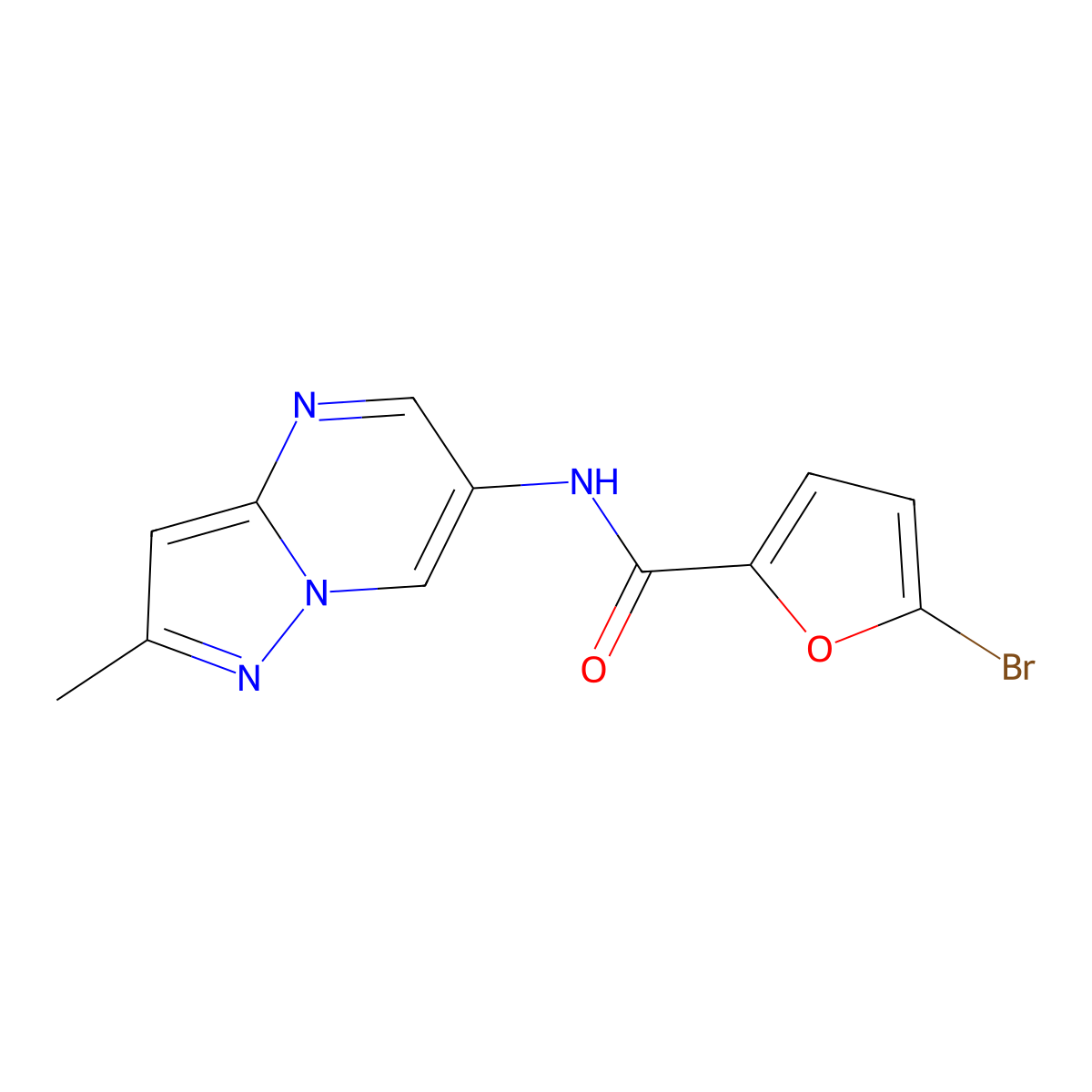 5-bromo-N-{2-methylpyrazolo[1,5-a]pyrimidin-6-yl}furan-2-carboxamide molecular structure, CAS 1797977-04-8