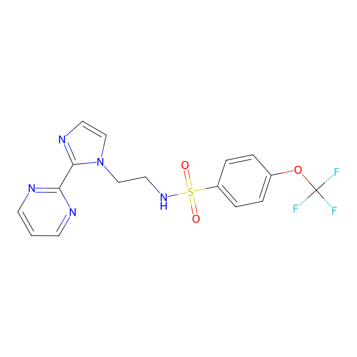 N-(2-(2-(pyrimidin-2-yl)-1H-imidazol-1-yl)ethyl)-4-(trifluoromethoxy)benzenesulfonamide molecular structure, CAS 1797977-32-2