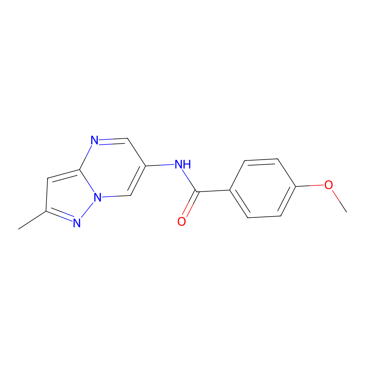 4-methoxy-N-(2-methylpyrazolo[1,5-a]pyrimidin-6-yl)benzamide molecular structure, CAS 1797977-48-0
