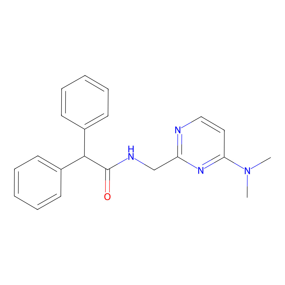 N-{[4-(dimethylamino)pyrimidin-2-yl]methyl}-2,2-diphenylacetamide molecular structure, CAS 1797978-33-6