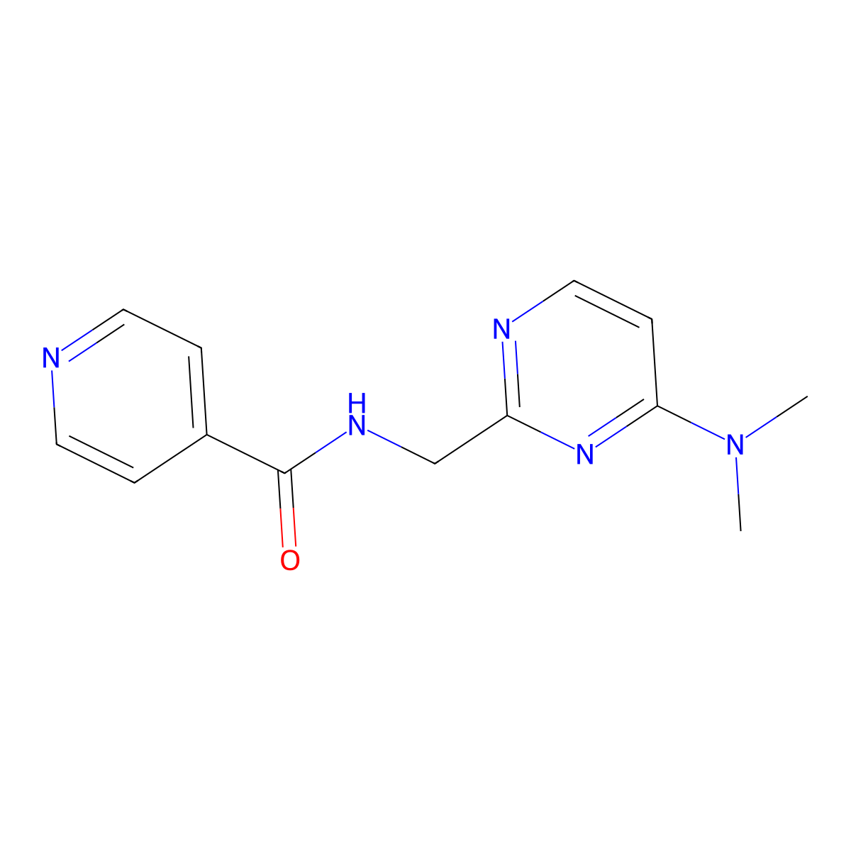N-((4-(dimethylamino)pyrimidin-2-yl)methyl)isonicotinamide molecular structure, CAS 1797978-39-2
