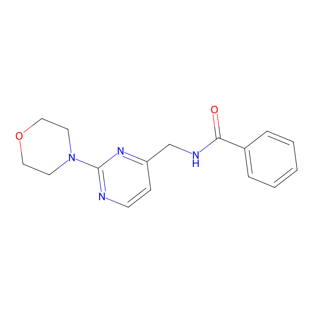 N-((2-morpholinopyrimidin-4-yl)methyl)benzamide molecular structure, CAS 1797978-71-2