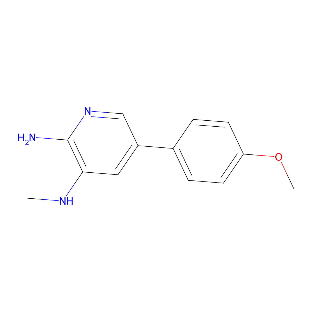 2-Amino-3-methylamino-5-(4'-methoxyphenyl)pyridine molecular structure, CAS 1797979-39-5