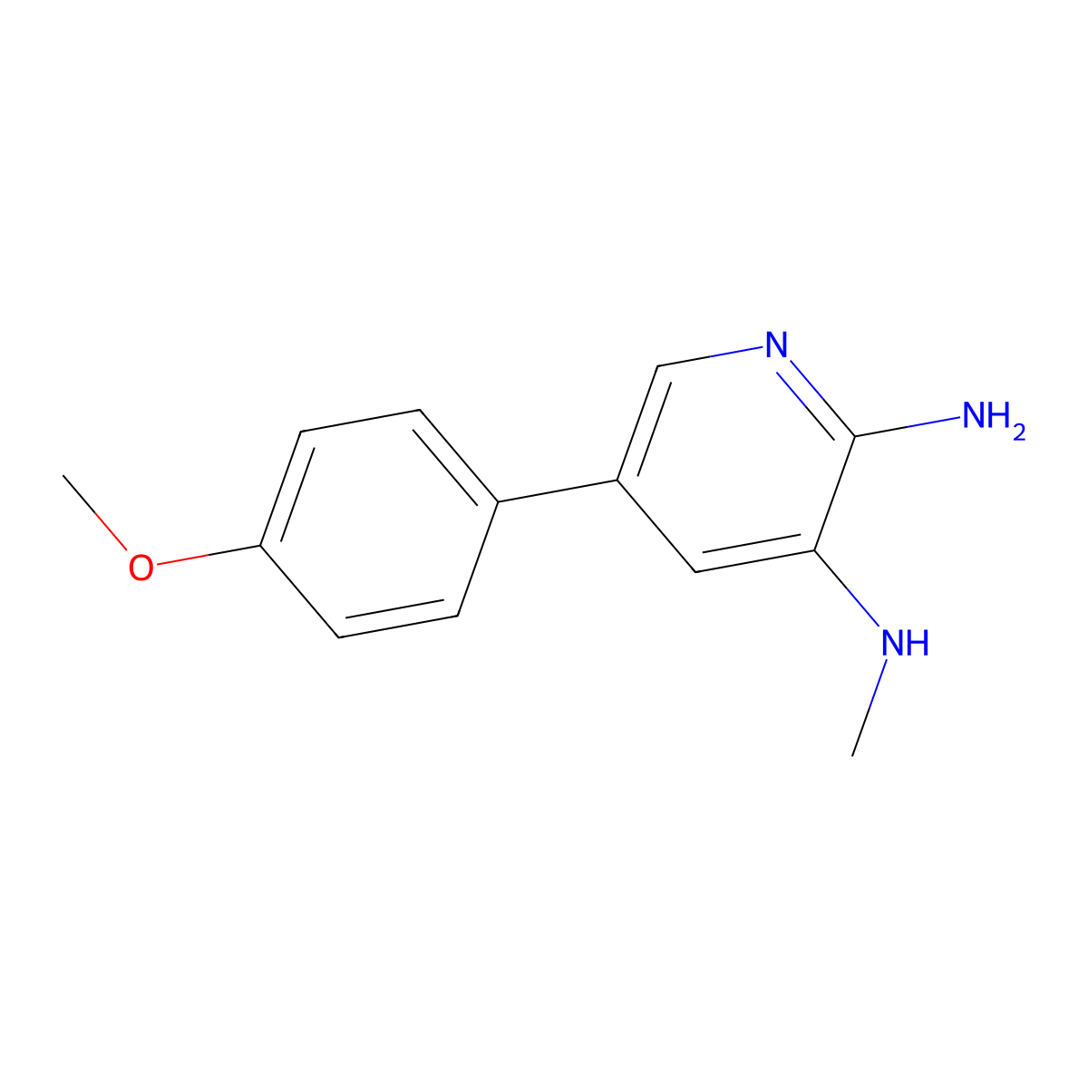 2-Amino-3-methylamino-5-(4'-methoxyphenyl)pyridine molecular structure, CAS 1797979-39-5