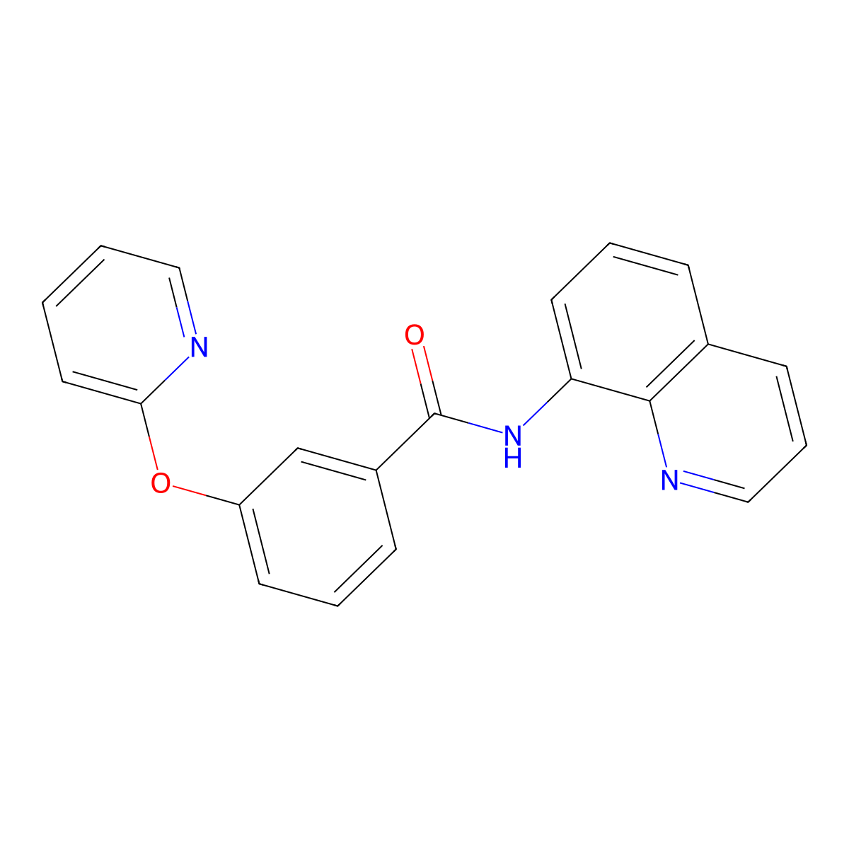 3-(pyridin-2-yloxy)-N-(quinolin-8-yl)benzamide molecular structure, CAS 1797981-32-8