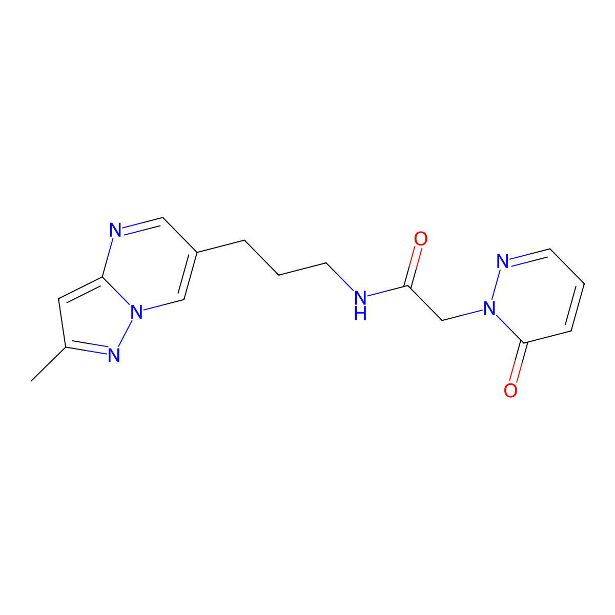 N-(3-(2-methylpyrazolo[1,5-a]pyrimidin-6-yl)propyl)-2-(6-oxopyridazin-1(6H)-yl)acetamide molecular structure, CAS 1797982-24-1