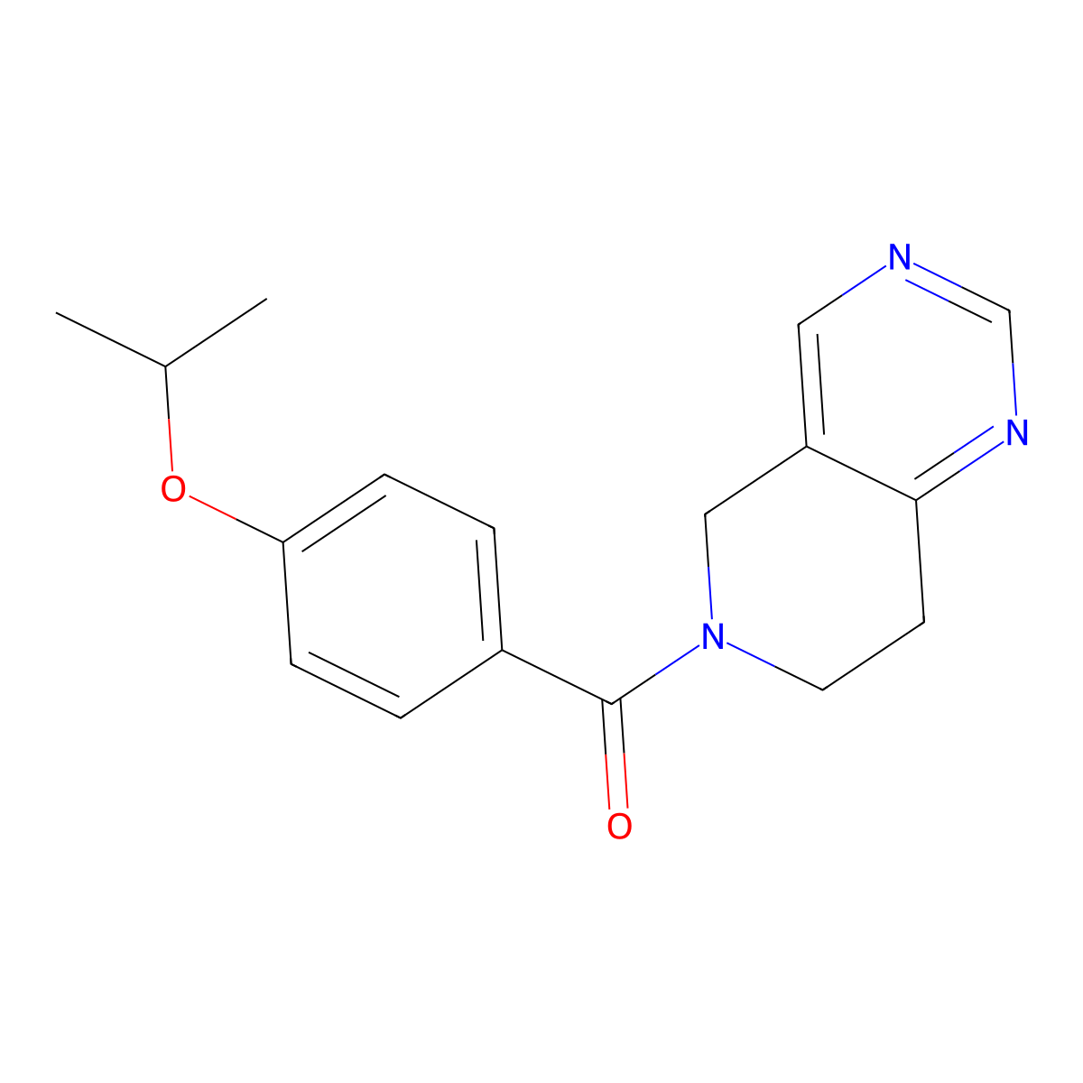 (7,8-dihydropyrido[4,3-d]pyrimidin-6(5H)-yl)(4-isopropoxyphenyl)methanone molecular structure, CAS 1797982-41-2