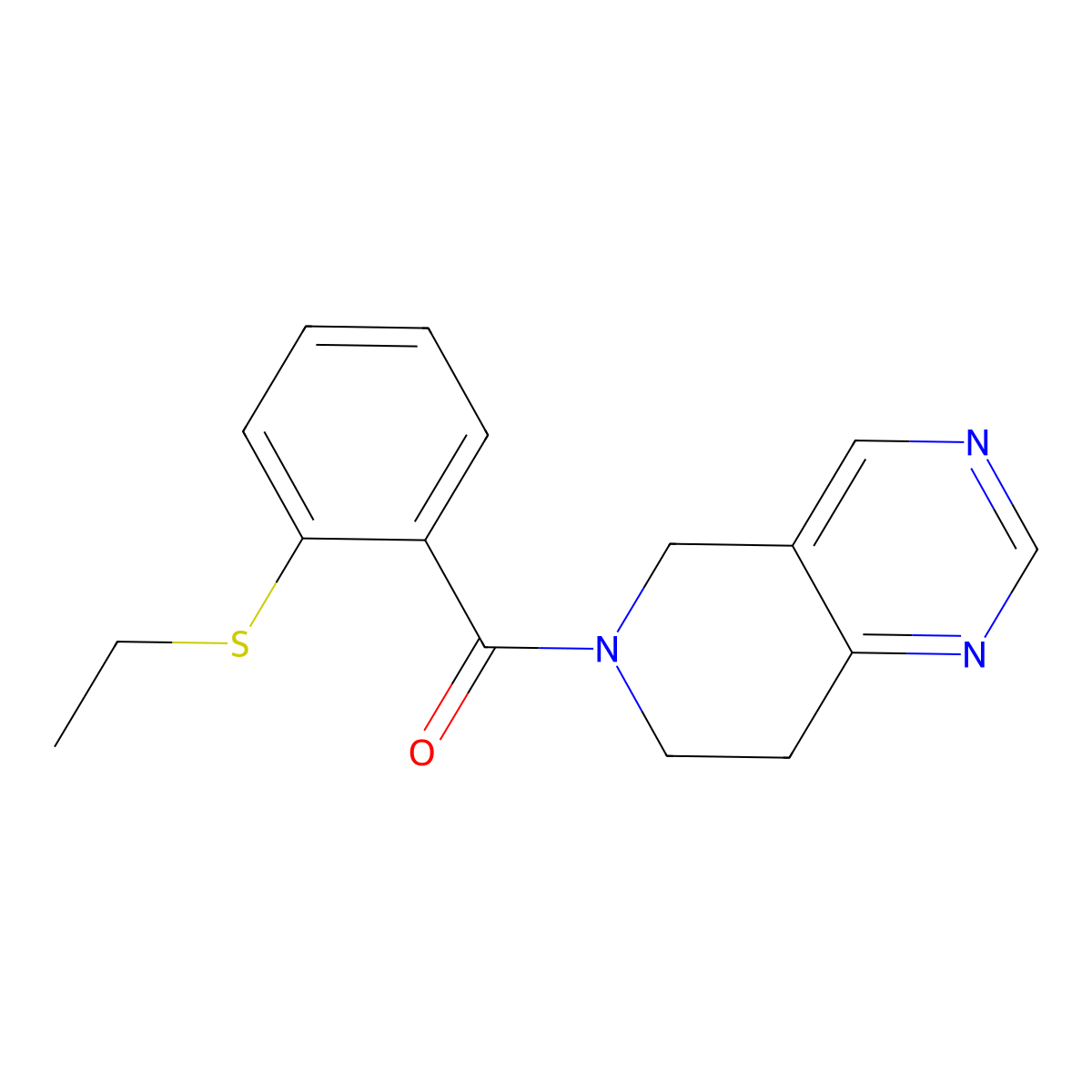 (7,8-dihydropyrido[4,3-d]pyrimidin-6(5H)-yl)(2-(ethylthio)phenyl)methanone molecular structure, CAS 1797982-44-5
