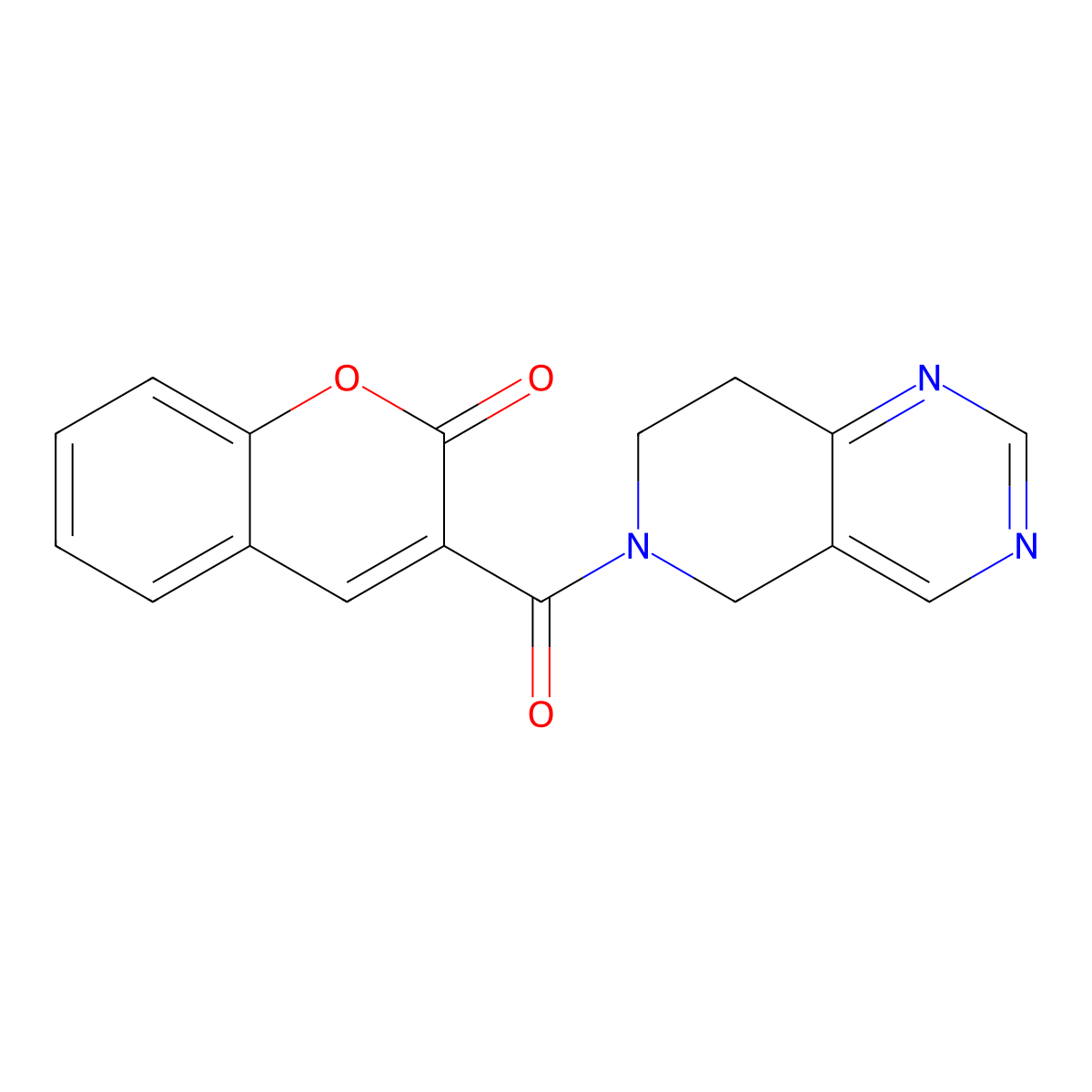 3-(5,6,7,8-tetrahydropyrido[4,3-d]pyrimidine-6-carbonyl)-2H-chromen-2-one molecular structure, CAS 1797982-48-9