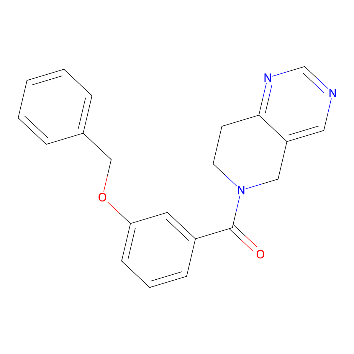 (3-(benzyloxy)phenyl)(7,8-dihydropyrido[4,3-d]pyrimidin-6(5H)-yl)methanone molecular structure, CAS 1797982-56-9