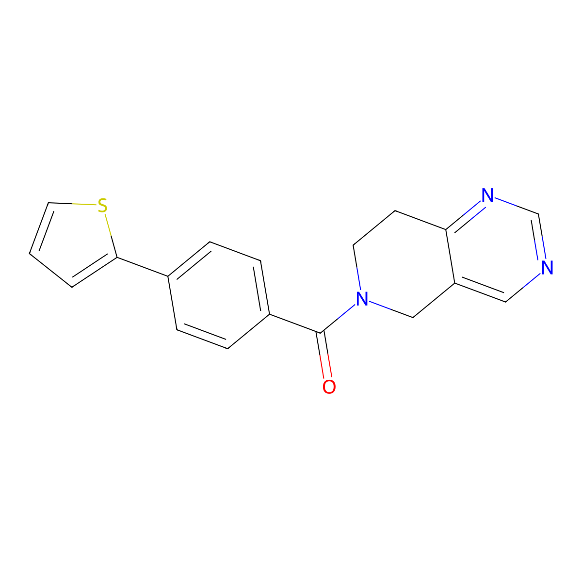(7,8-dihydropyrido[4,3-d]pyrimidin-6(5H)-yl)(4-(thiophen-2-yl)phenyl)methanone molecular structure, CAS 1797982-61-6