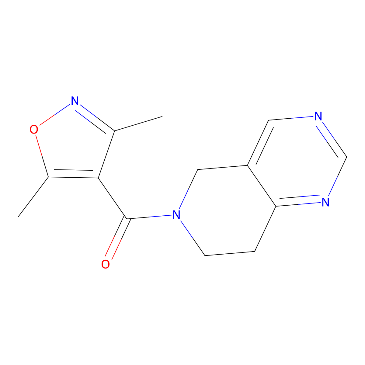 (7,8-dihydropyrido[4,3-d]pyrimidin-6(5H)-yl)(3,5-dimethylisoxazol-4-yl)methanone molecular structure, CAS 1797982-69-4