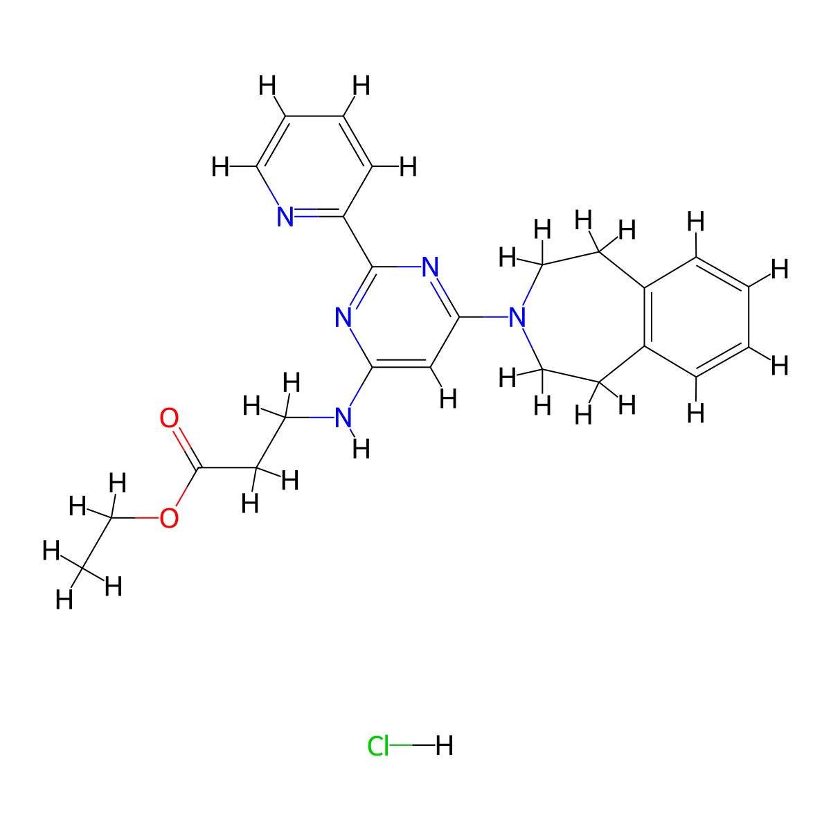 GSK-J4 hydrochloride molecular structure, CAS 1797983-09-5