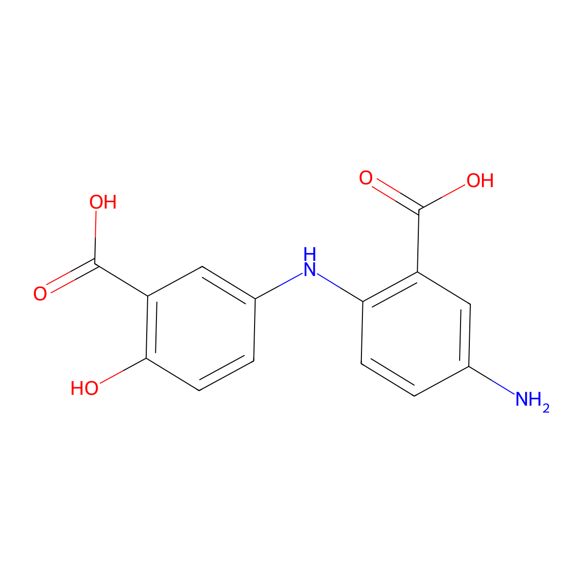 5-Amino-2-((3-carboxy-4-hydroxyphenyl)amino)benzoic acid molecular structure, CAS 1797983-23-3
