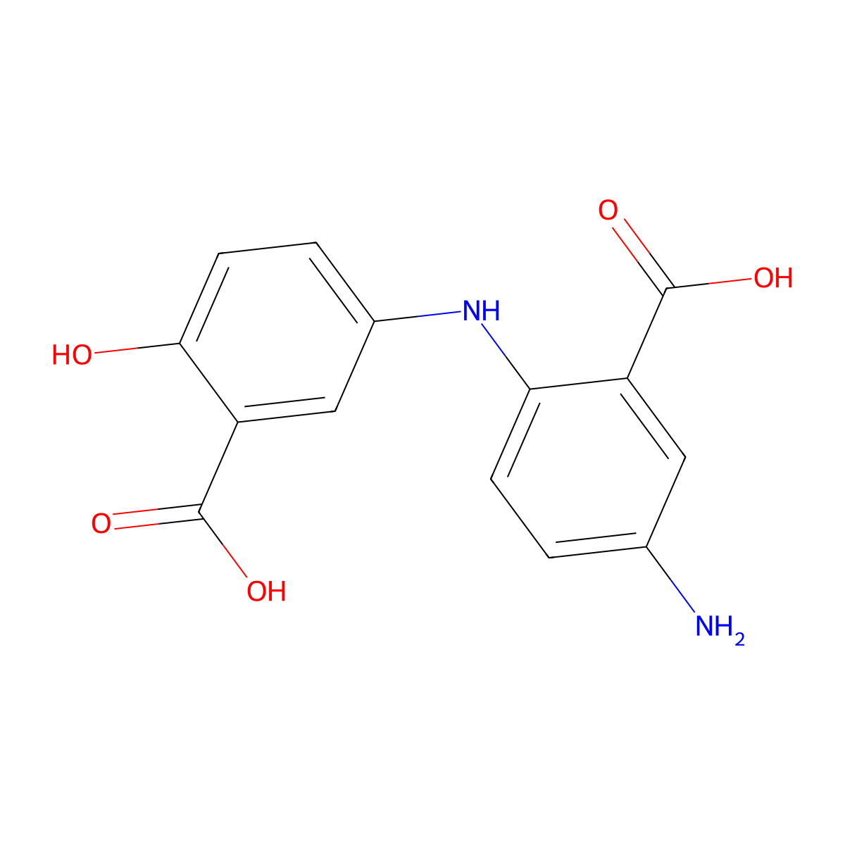 5-Amino-2-((3-carboxy-4-hydroxyphenyl)amino)benzoic acid molecular structure, CAS 1797983-23-3