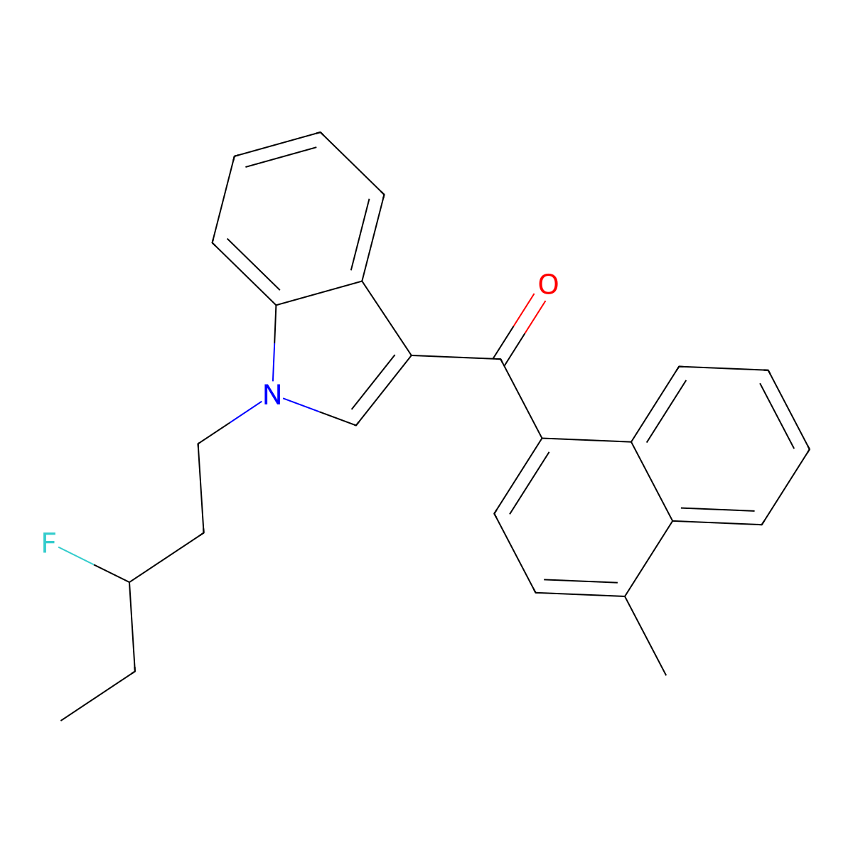 MAM2201 N-(3-fluoropentyl) isomer molecular structure, CAS 1797983-61-9