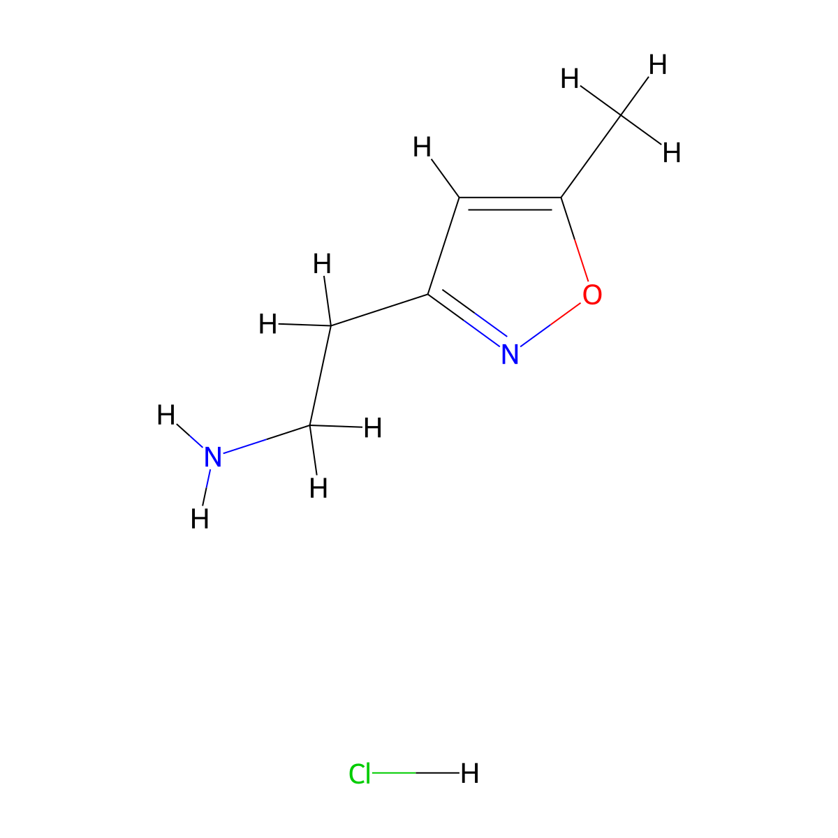 2-(5-Methyl-1,2-oxazol-3-yl)ethan-1-amine hydrochloride molecular structure, CAS 1797983-79-9