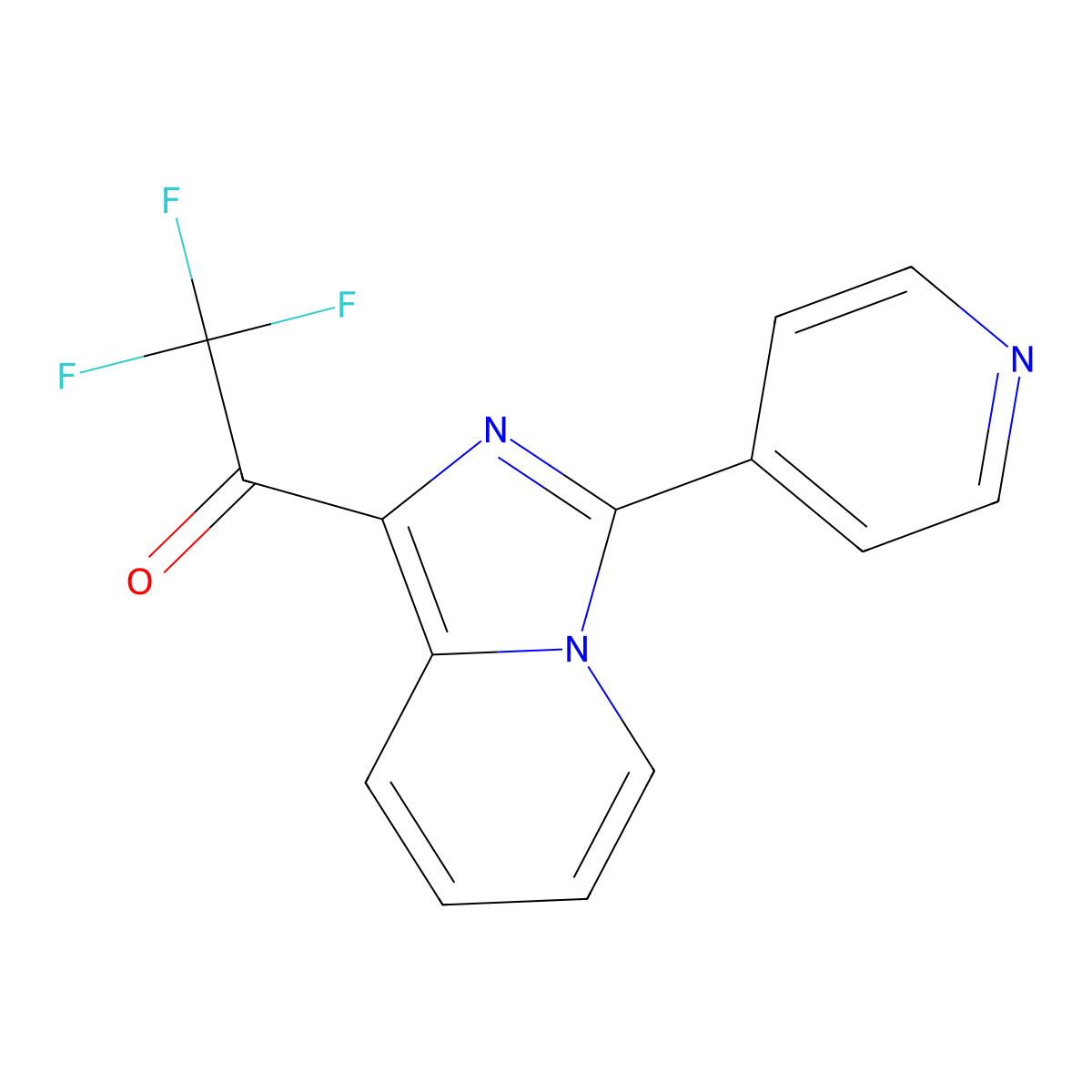 2,2,2-Trifluoro-1-[3-(pyridin-4-yl)imidazo[1,5-a]pyridin-1-yl]ethan-1-one molecular structure, CAS 1797984-04-3