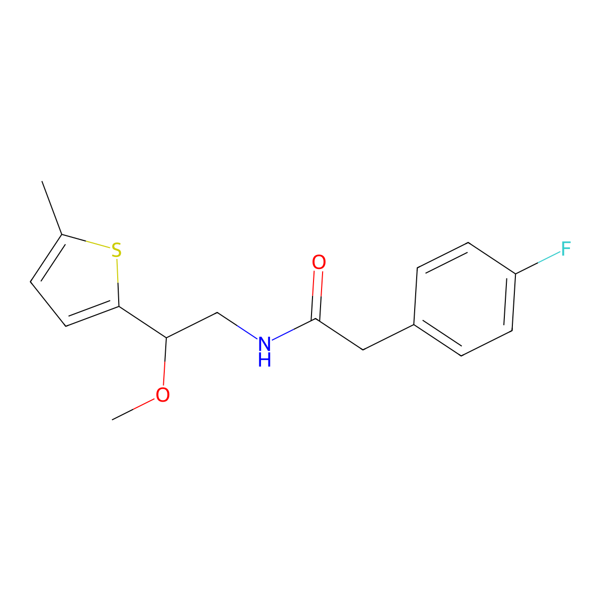 2-(4-Fluorophenyl)-N-[2-methoxy-2-(5-methylthiophen-2-YL)ethyl]acetamide molecular structure, CAS 1797985-67-1