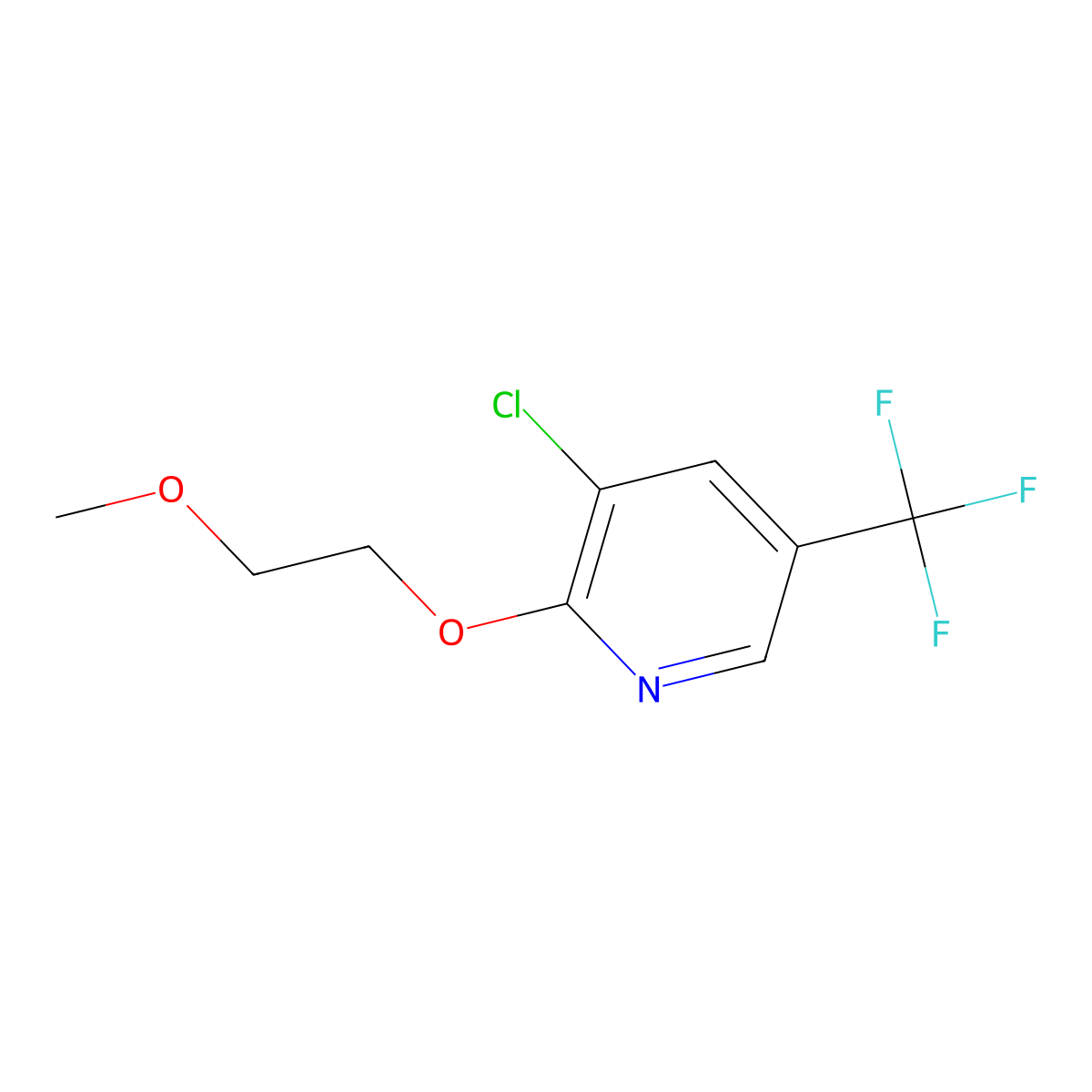 3-Chloro-5-(trifluoromethyl)-2-pyridinyl 2-methoxyethyl ether molecular structure, CAS 1797988-86-3