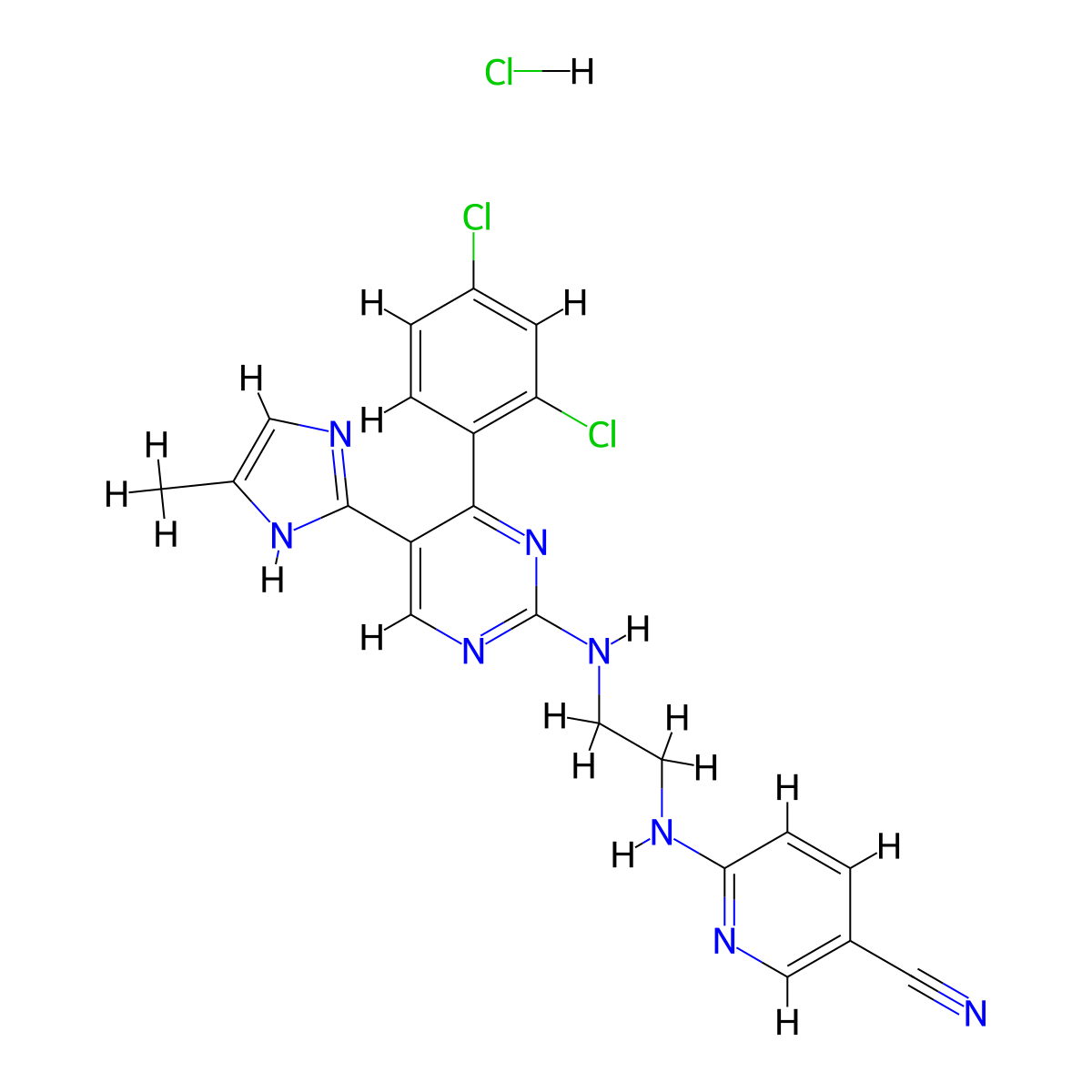 Laduviglusib hydrochloride molecular structure, CAS 1797989-42-4