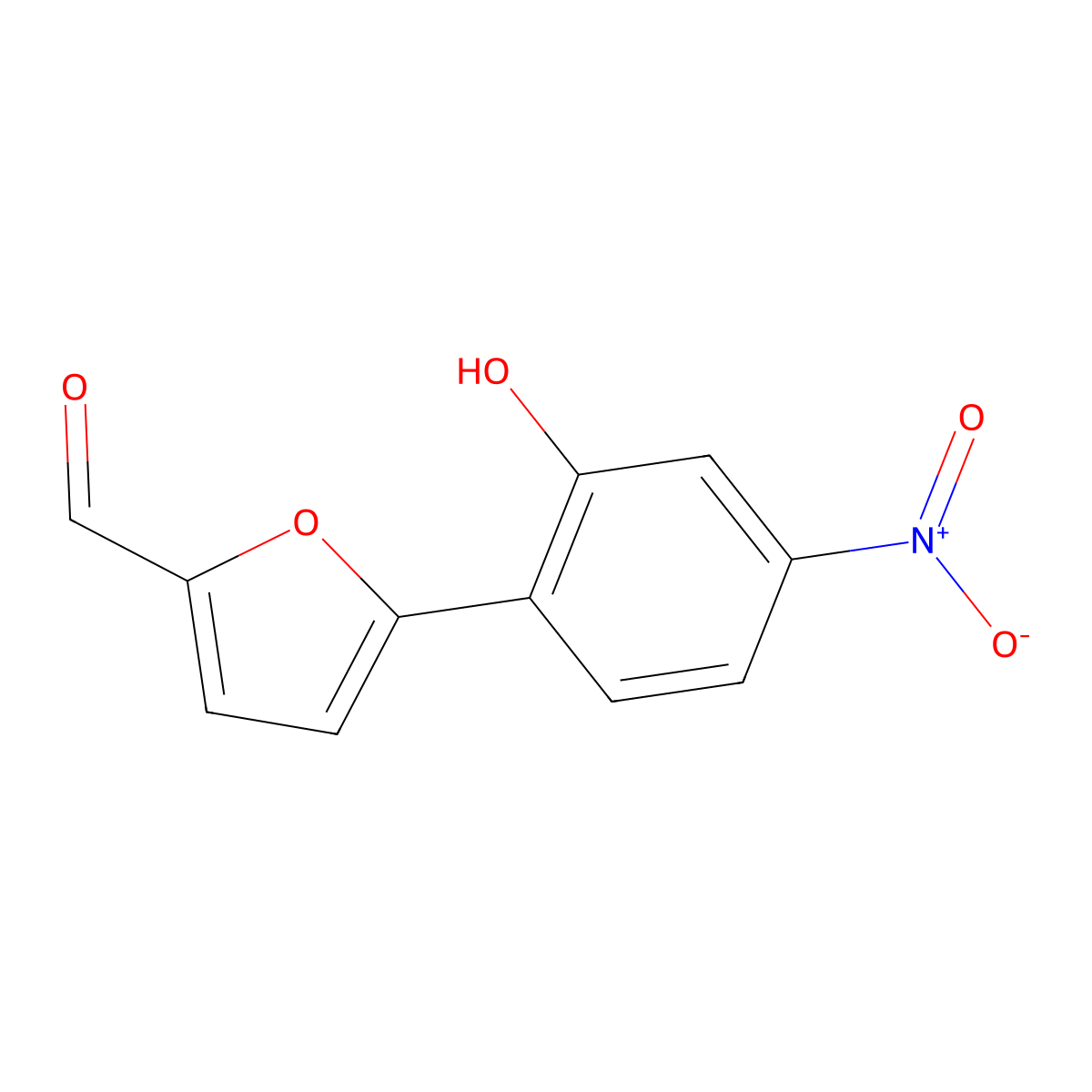 5-(2-Hydroxy-4-nitrophenyl)furan-2-carbaldehyde molecular structure, CAS 1797990-83-0