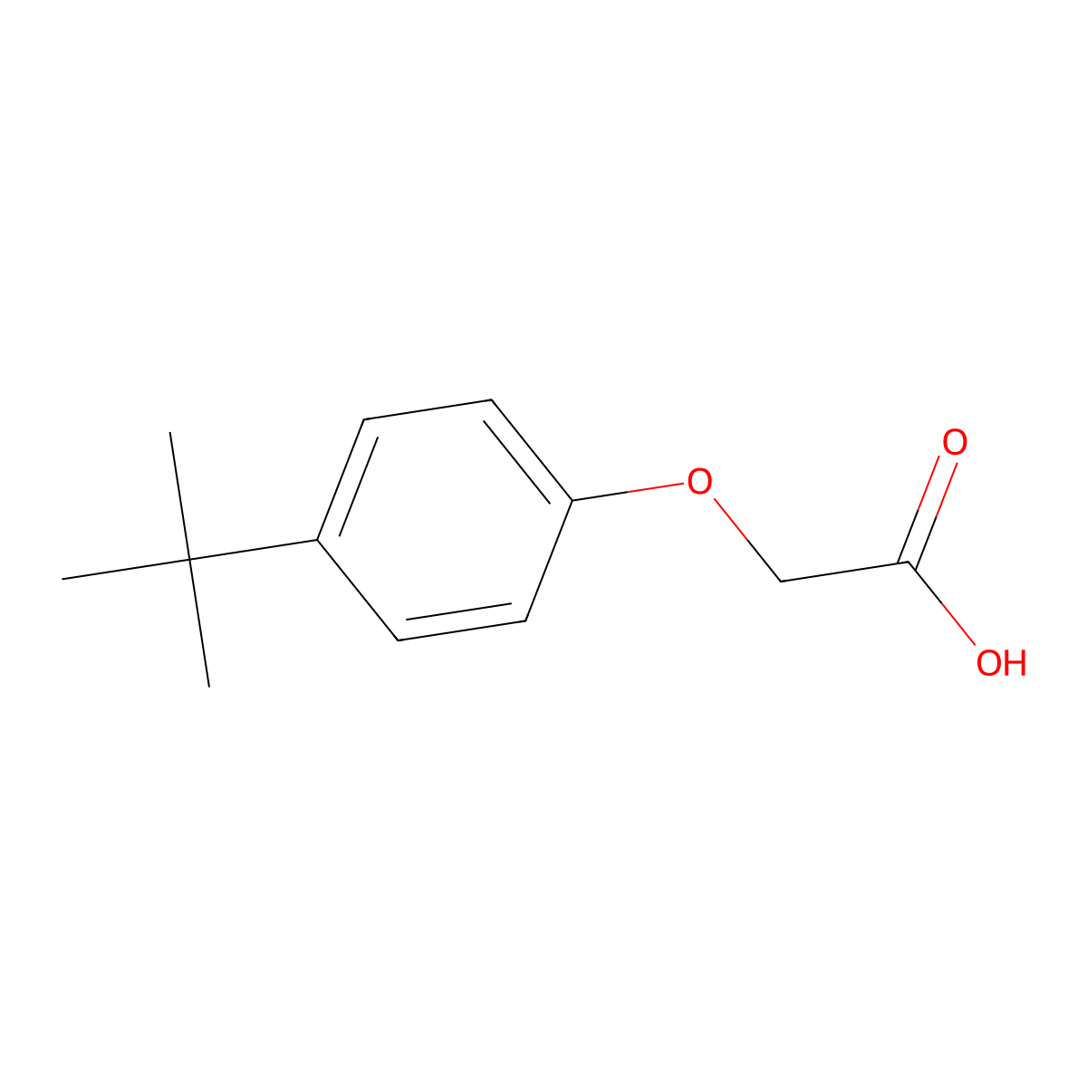 2-(4-Tert-butylphenoxy)acetic acid molecular structure, CAS 1798-04-5