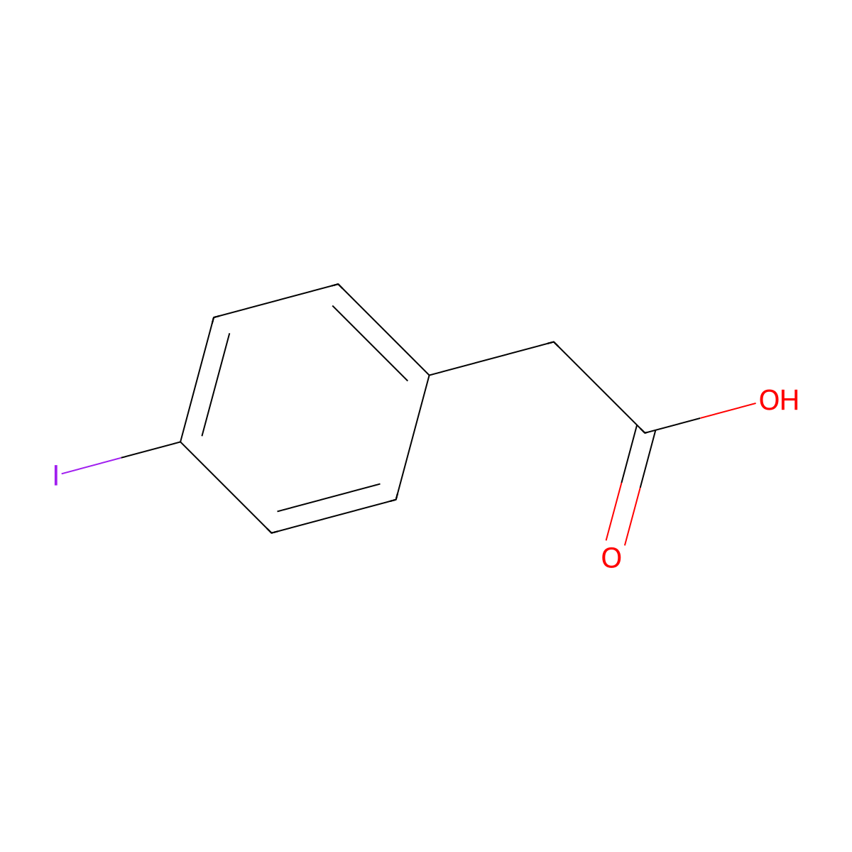 4-Iodophenylacetic acid molecular structure, CAS 1798-06-7