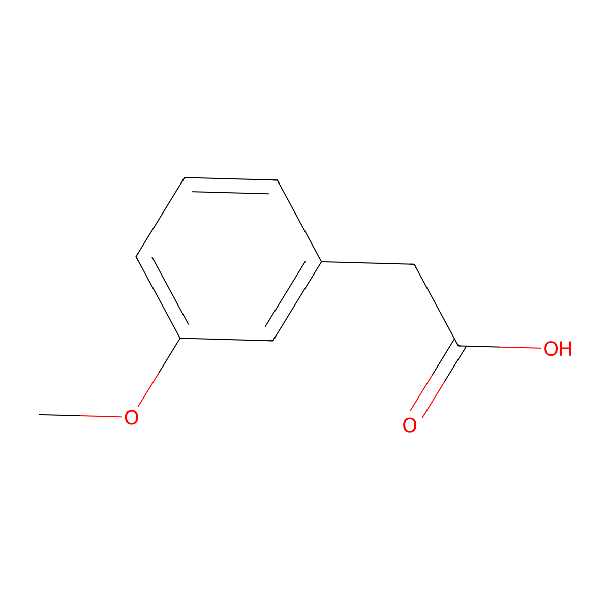 (3-Methoxyphenyl)acetic acid molecular structure, CAS 1798-09-0