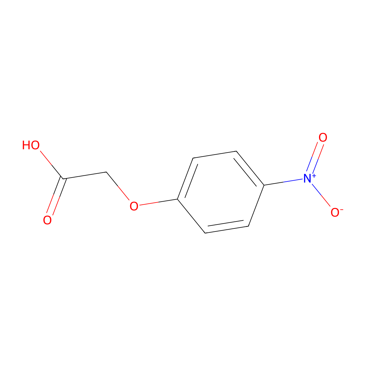 (4-Nitrophenoxy)acetic acid molecular structure, CAS 1798-11-4