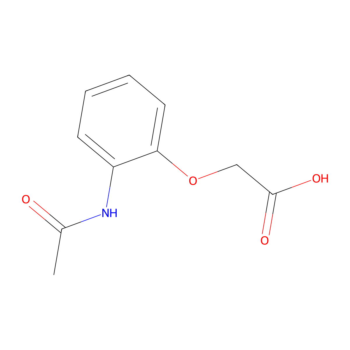 2-(2-Acetamidophenoxy)acetic acid molecular structure, CAS 1798-12-5