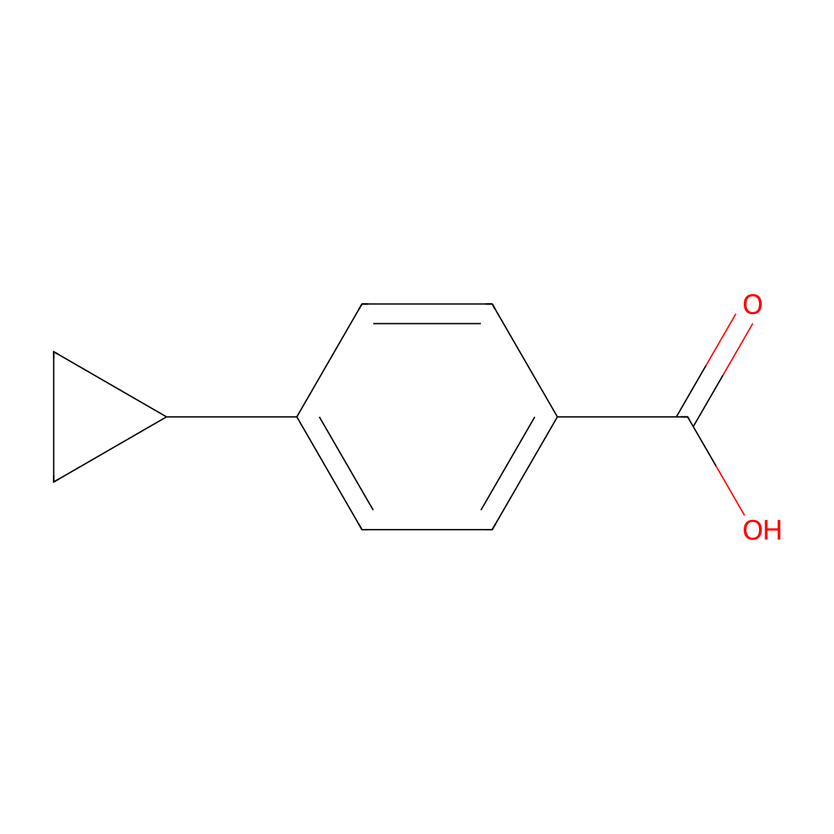 4-Cyclopropylbenzoic acid molecular structure, CAS 1798-82-9