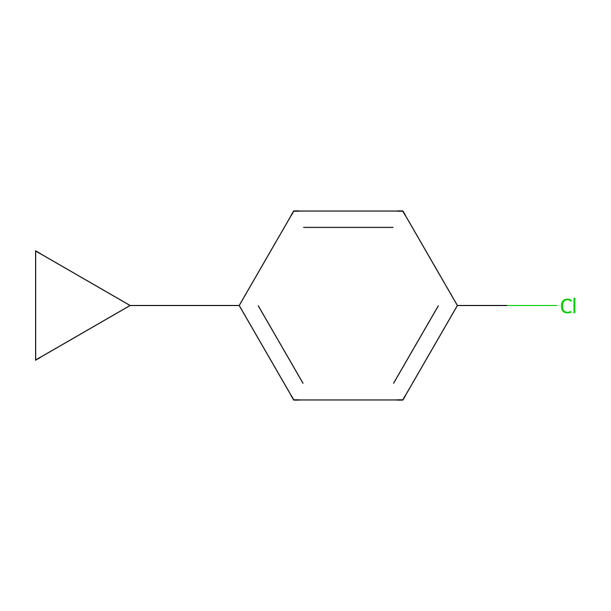 1-Chloro-4-cyclopropylbenzene molecular structure, CAS 1798-84-1