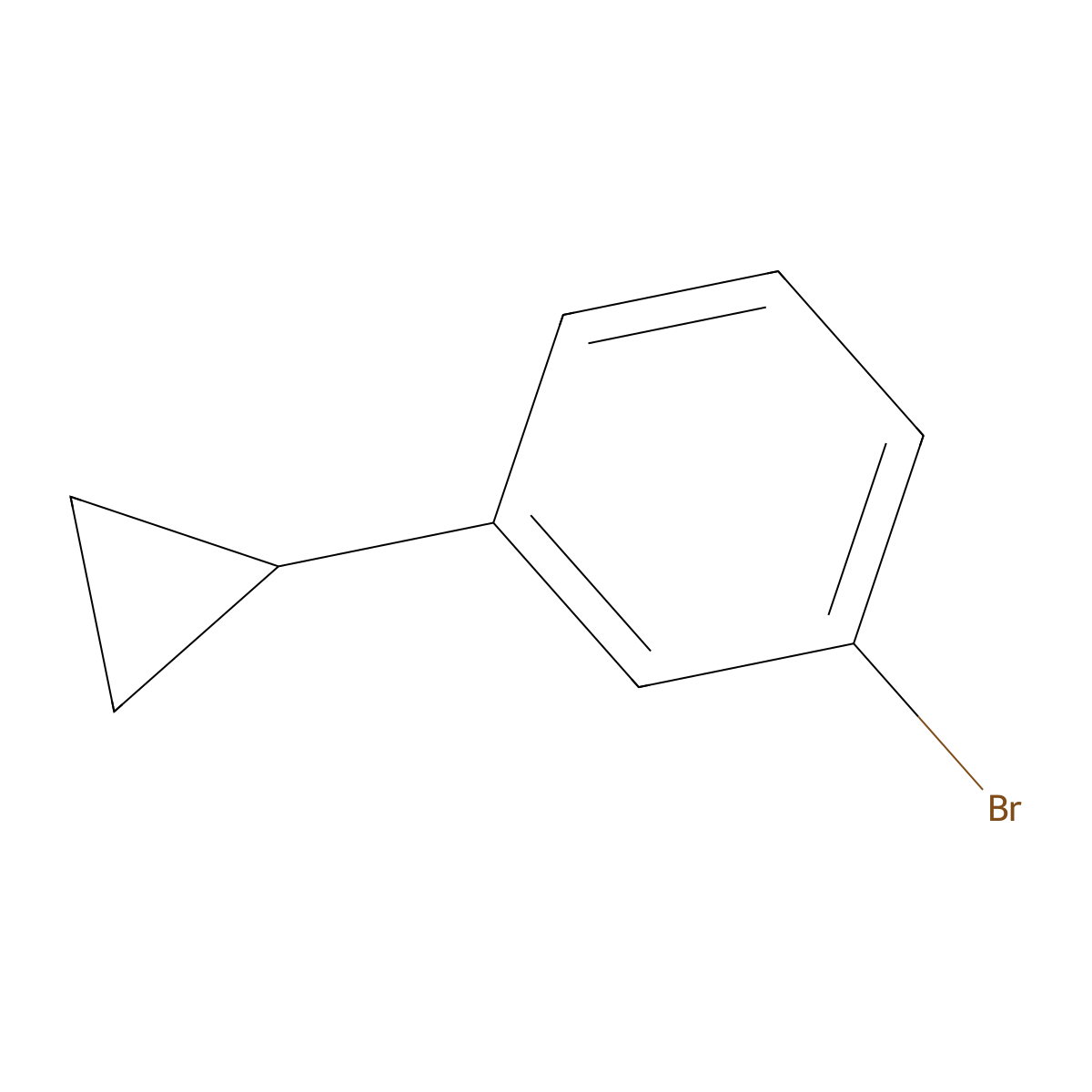1-Bromo-3-cyclopropylbenzene molecular structure, CAS 1798-85-2