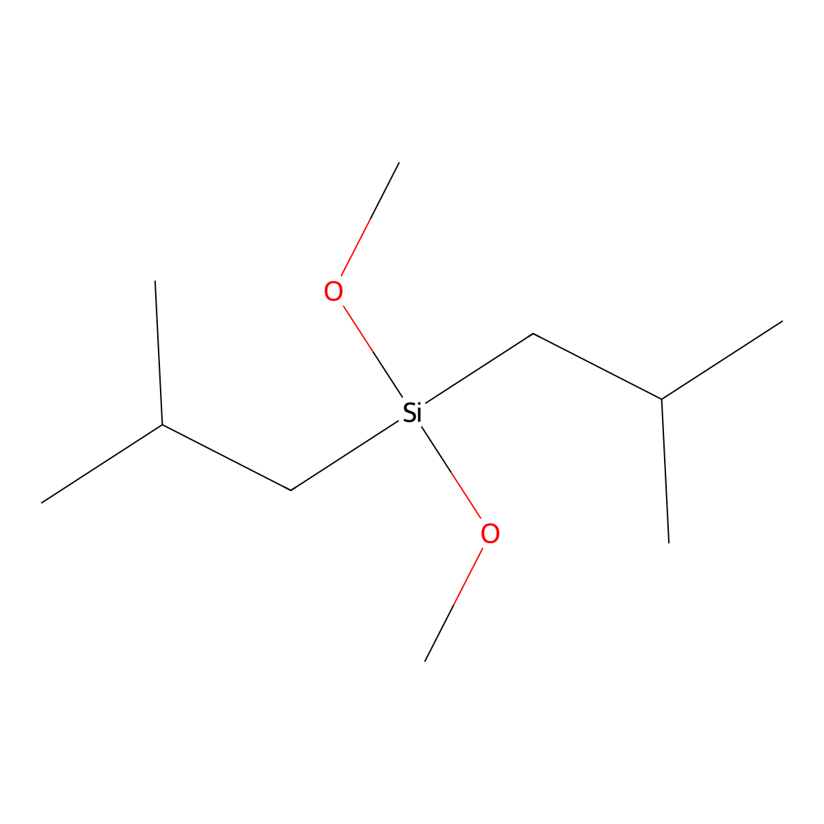 Diisobutyldimethoxysilane molecular structure, CAS 17980-32-4