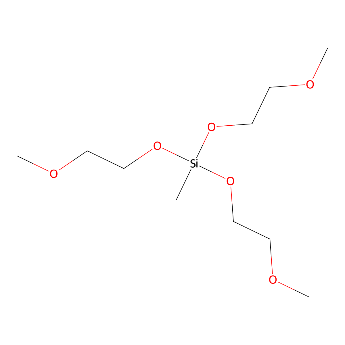 2,5,7,10-Tetraoxa-6-silaundecane, 6-(2-methoxyethoxy)-6-methyl- molecular structure, CAS 17980-64-2