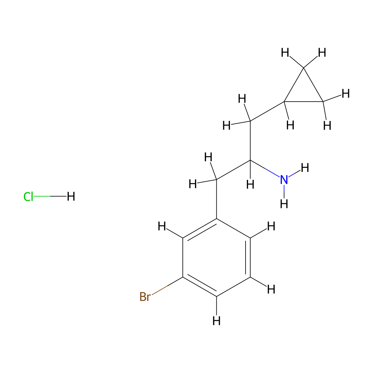 1-(3-Bromophenyl)-3-cyclopropylpropan-2-amine hydrochloride molecular structure, CAS 1798004-11-1