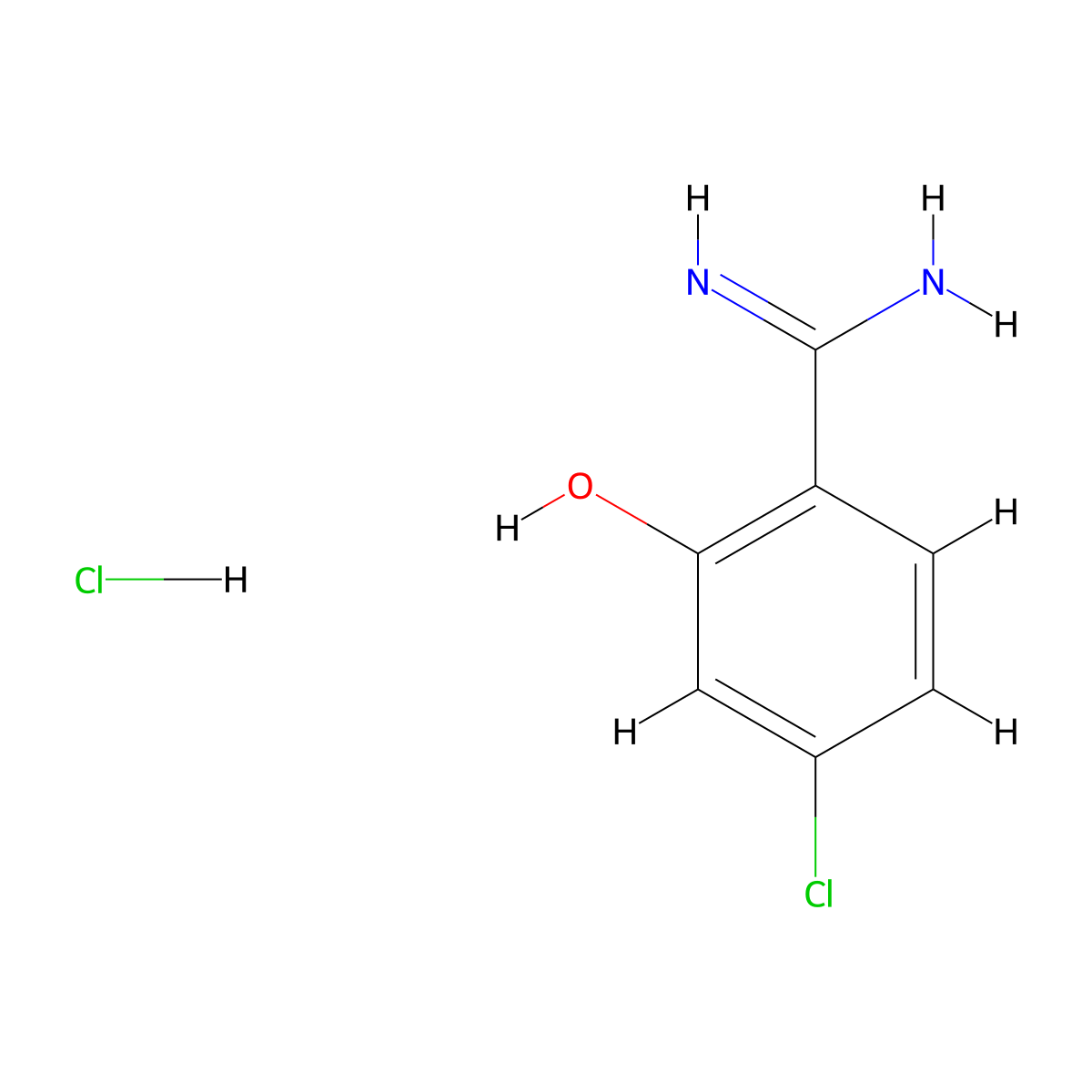 4-Chloro-2-hydroxybenzene-1-carboximidamide hydrochloride molecular structure, CAS 1798009-04-7